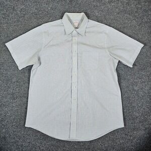Brooks Brothers The Original Polo Button Down Shirt Mens 17 Short Sleeve Plaid